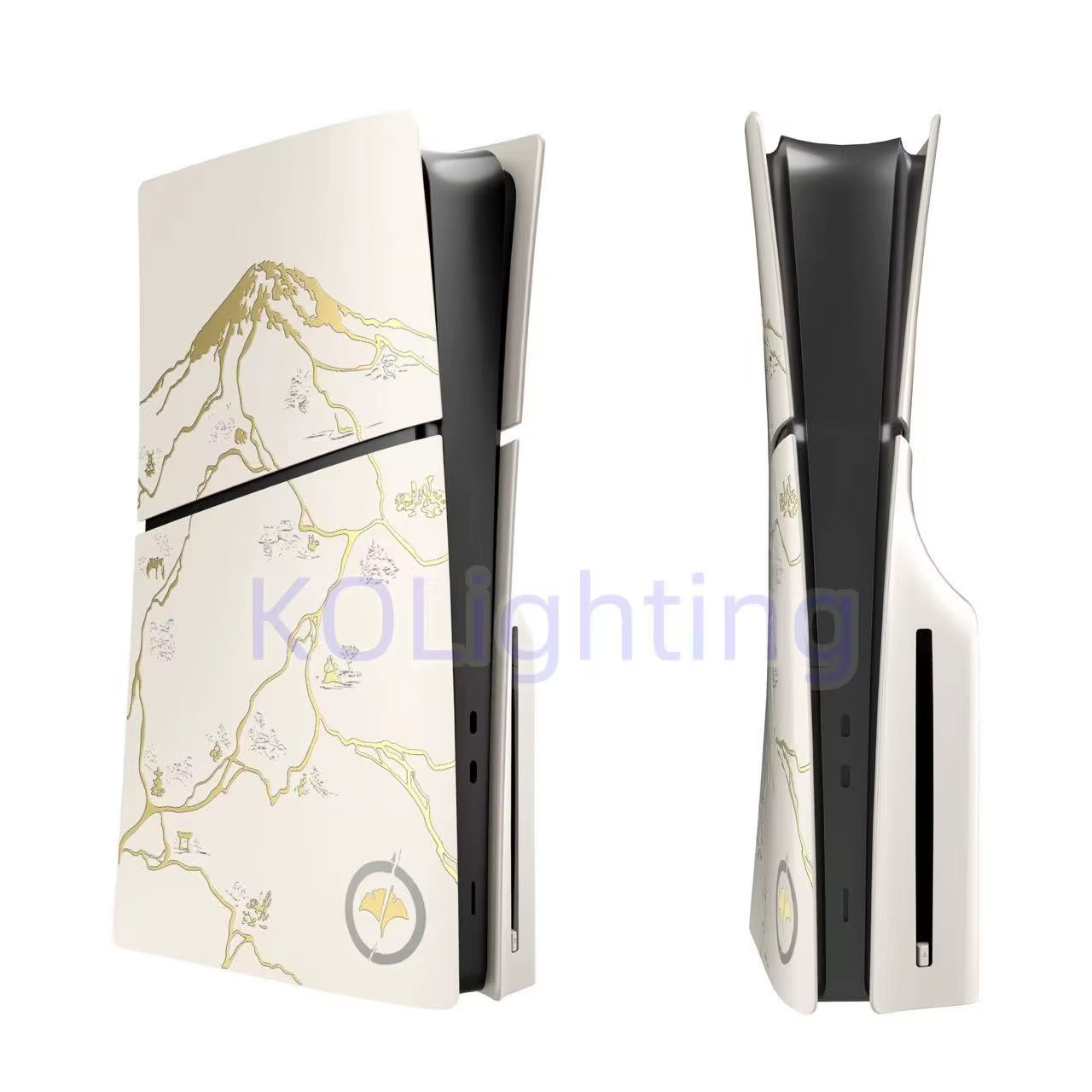 Console Case for PS5 Slim Disc Edition Version Hard Faceplate Transparent Protector Console Protective Face Shell Accessories