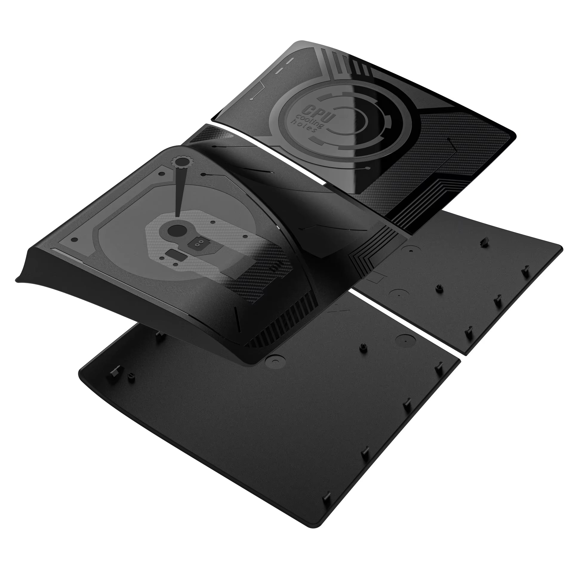 Console Case for PS5 Slim Disc Edition Version Hard Faceplate Transparent Protector Console Protective Face Shell Accessories