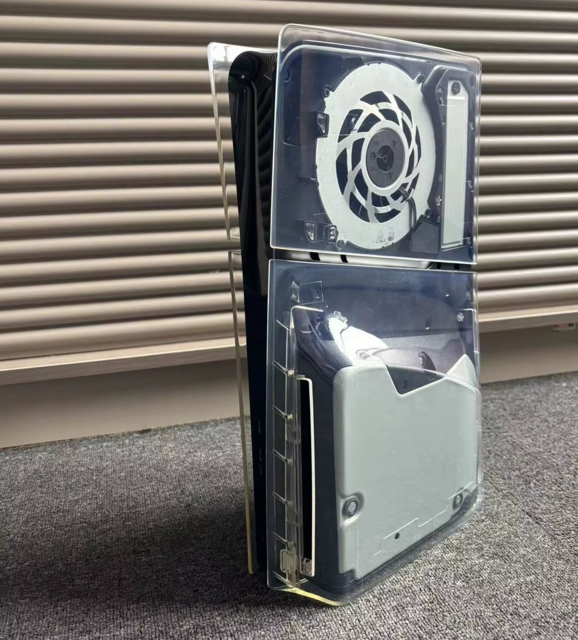 Console Case for PS5 Slim Disc Edition Version Hard Faceplate Transparent Protector Console Protective Face Shell Accessories