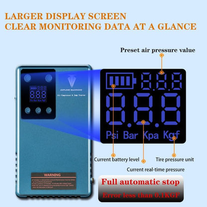 12V Car Multifunction Tire Air Compressor with Jump Starter