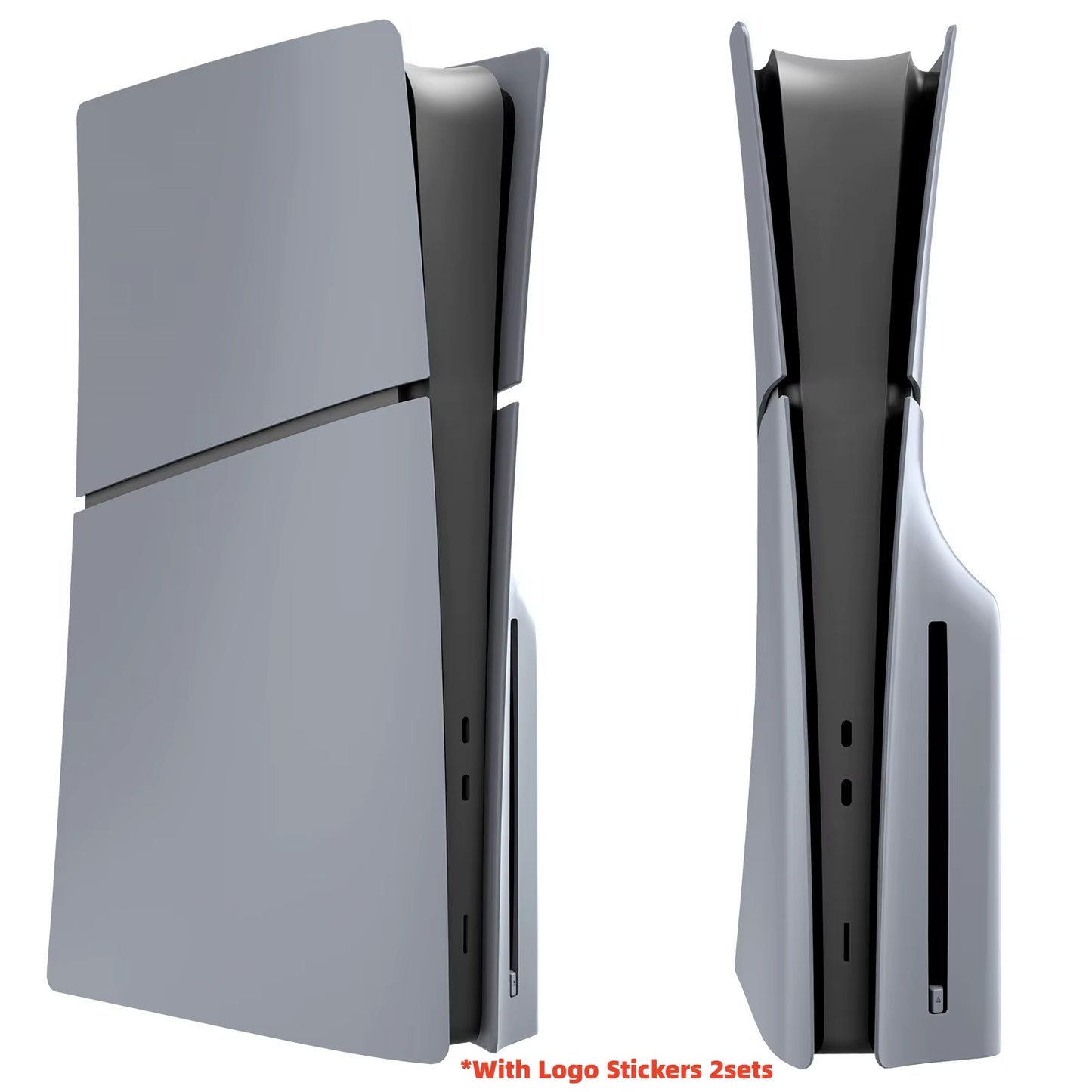 Limited Edition Grey Custom Replacement Faceplates with Logo Skin &30Th Anniversary Sticker ABS Cover Shell for PS5 Slim Console