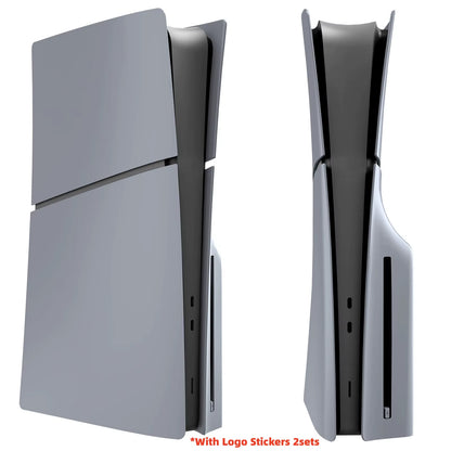 Limited Edition Grey Custom Replacement Faceplates with Logo Skin &30Th Anniversary Sticker ABS Cover Shell for PS5 Slim Console