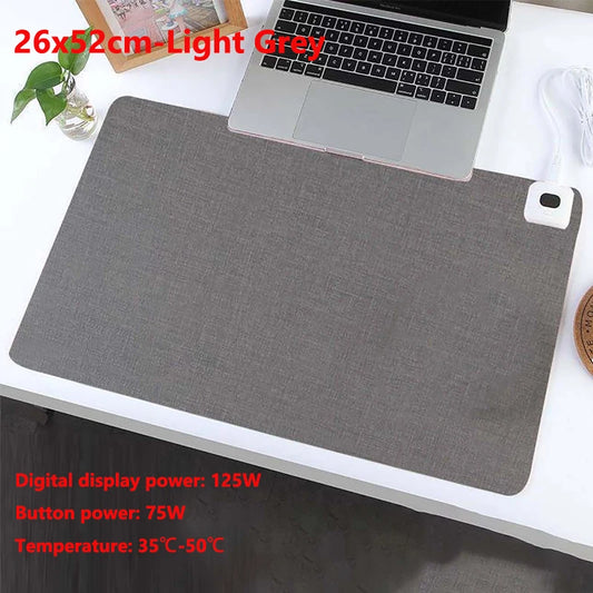 Intelligent Electric Heating Mouse Pad Winter Hand Warmer Computer Desk Heated Mat Office Desk Warming Pad Keyboard Table Mat