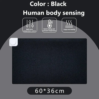 Intelligent Electric Heating Mouse Pad Winter Hand Warmer Computer Desk Heated Mat Office Desk Warming Pad Keyboard Table Mat