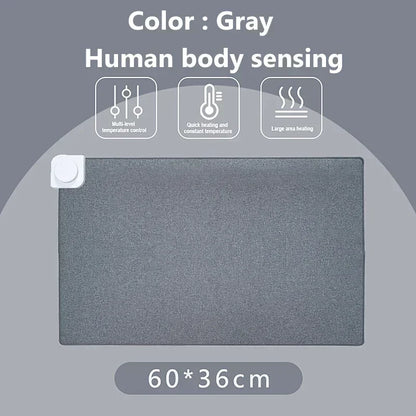 Intelligent Electric Heating Mouse Pad Winter Hand Warmer Computer Desk Heated Mat Office Desk Warming Pad Keyboard Table Mat