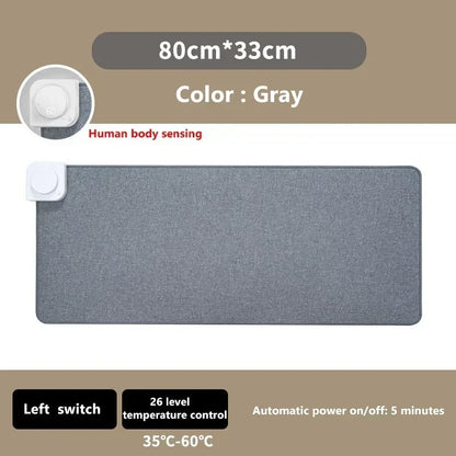 Intelligent Electric Heating Mouse Pad Winter Hand Warmer Computer Desk Heated Mat Office Desk Warming Pad Keyboard Table Mat