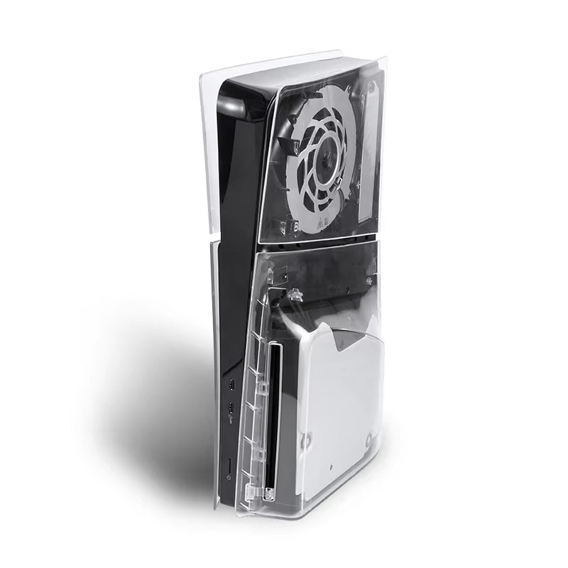 Console Case for PS5 Slim Disc Edition Version Hard Faceplate Transparent Protector Console Protective Face Shell Accessories