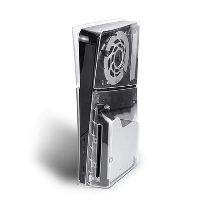 Console Case for PS5 Slim Disc Edition Version Hard Faceplate Transparent Protector Console Protective Face Shell Accessories