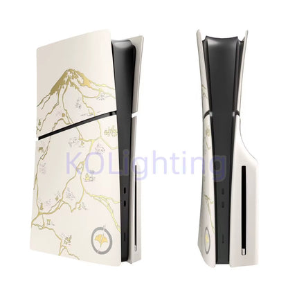 Console Case for PS5 Slim Disc Edition Version Hard Faceplate Transparent Protector Console Protective Face Shell Accessories