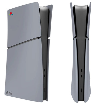 Limited Edition Grey Custom Replacement Faceplates with Logo Skin &30Th Anniversary Sticker ABS Cover Shell for PS5 Slim Console