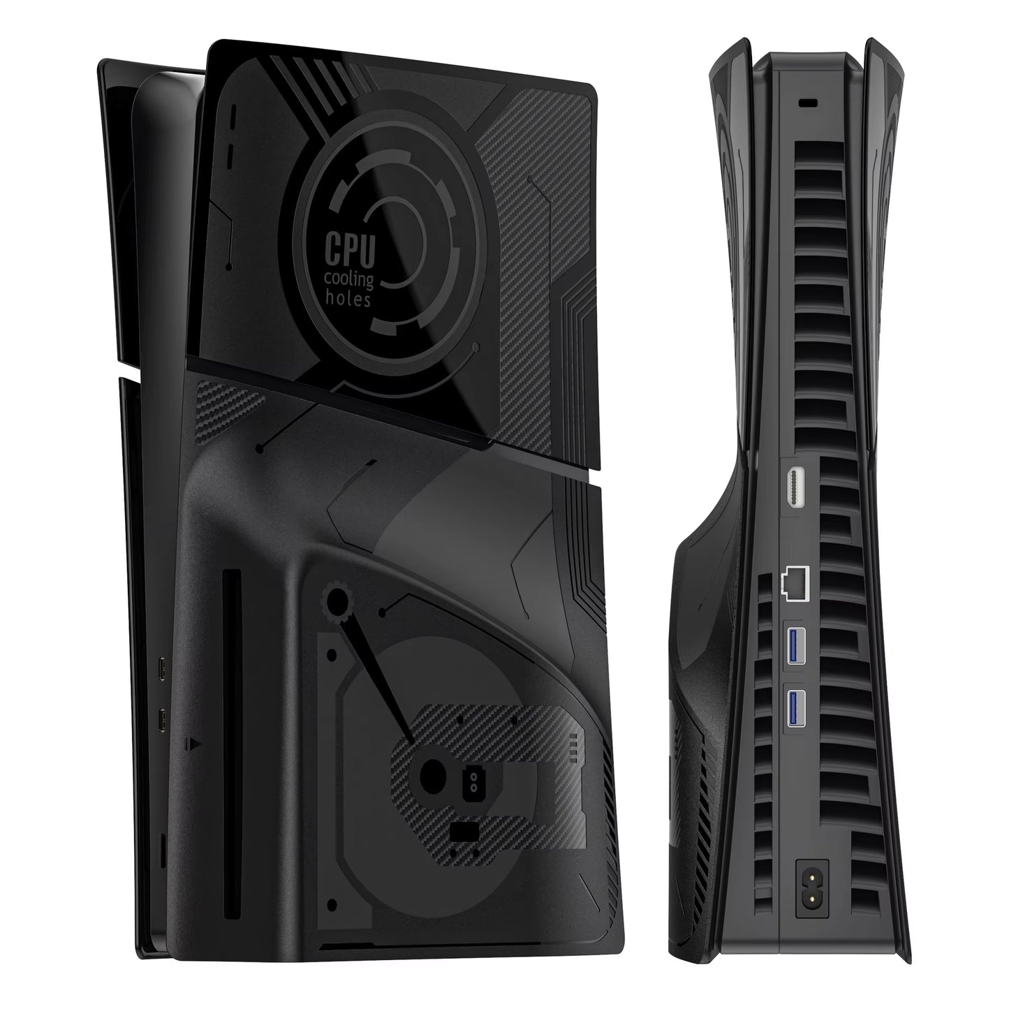 Console Case for PS5 Slim Disc Edition Version Hard Faceplate Transparent Protector Console Protective Face Shell Accessories